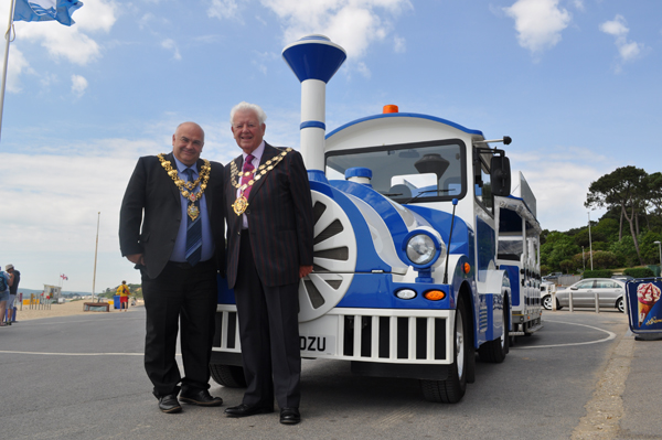 Bournemouth and Poole Mayors celebrate extension of Land Train into Poole